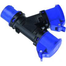 Adattatore industriale a 2 vie 1001602 spina 2p+t 16a 2 prese 2p+t 16a 230v - ip54 - Rosi