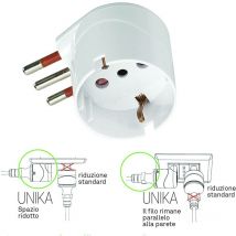 Adaptateur Rosi schuko 90 16a 2p+t