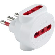 Dreifach-adapter 3 x 2p+e 10/16a 250v weiß - rs7703b - Rosi