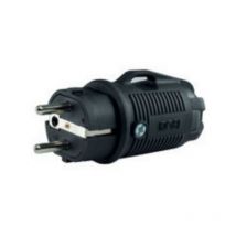 Gummi-mobilstecker 2p+e 16a ip54 schwarz - 80410 - Rosi