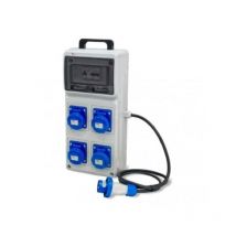 Rosi material tableau électrique asc 2x4p + 2x3p 16a avec bouton d'urgence - 2243