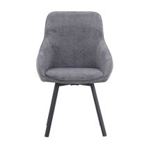 Rosie chaise de salle à manger avec accoudoirs gris