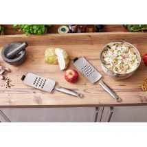 Rsle - rösle Grattugia a grana grossa, grattugia di alta qualità per verdure crude, patate, o formaggio, con base in silicone, acciaio inossidabile