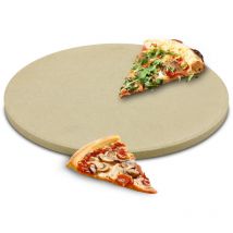 Rösle - Schamotte Pizzastein rund beige - 33 cm - Steinplatte lebensmittelecht für Grill und Ofen - Backstein Grillstein Ofenstein hitzebeständig