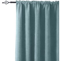 Rosnek Rideaux Occultants En Chenille 510gsm 132x213cm Bleu Sarcelle - Lot De 2 Thermique