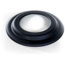 Rosone a soffitto ornamentale in acciaio – 100 mm – Finitura nera – Compatibile con tubi di evacuazione fumi