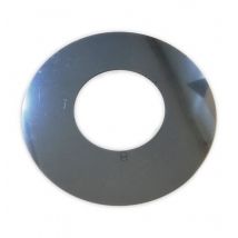 Rosone placca circolare inox spessore 5 decimi aisi 304, diametro 140mm