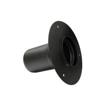 Rosone passante pareti universale smaltato nero opaco per stufe a pellet Ø80 Conti