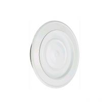 Rosone con Coperchio per Tubi Stufa 12 cm Bianco in lamiera porcellanata