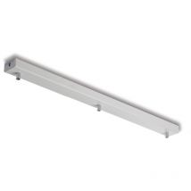Rosone rettangolare multicavo in ferro bianco con 3 fori H.3 - L.70 x 5