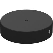 Rosone Serracavo Interno in Metallo Nero – Diametro Foro 8 cm – Accessori Componi la Tua Luce