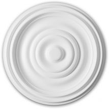 Rosone soffitto parete 156035 Profhome elemento decorativo elemento soffitto design classico senza tempo bianco ø 48,5 cm