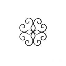 Rosone circolare - Altezza 250mm larghezza 250mm ferro piatto sezione 12x4mm - Ferro battuto - Saldatura