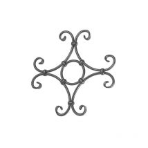Decoro 4 ricci- Altezza 360mm larghezza 360mm sezione tubo tondo Ø14mm - Ferro battuto - Saldatura