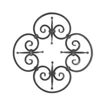 Rosone - Altezza 580mm larghezza 580mm sezione quadrata liscia da 14mm - Ferro battuto - Saldatura