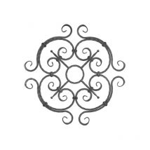 Rosone - Altezza 710mm larghezza 710mm in quadro martellato da 12mm - Ferro battuto - Saldatura