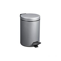 Poubelle cyjeu sdb 3L gris metal Rossignol 90024