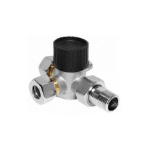 Dreiwegethermostatventilunterteil ½" für Forsterheizung Anschl. links mit Entl. 1237151 - Rossweiner