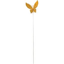 ZGM Gartenstecker Schmetterling – Handgefertigt aus Metall – Wetterfest – 100 cm – 20 x 21 cm – Einzigartig – Geschenkidee