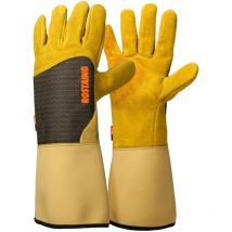 Guanti roncier - Paia di Guanti da Giardinaggio - Protezione in Pelle - Guanti da Giardinaggio per Spine e rovi e Guanti da Lavoro, Beige - Rostaing