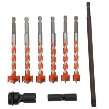 Rosvola - Coffret Mèches à Bois Jeu de 6 forets f 16, 18, 19, 20, 22, 25mm Fraises pour travail du bois tendre