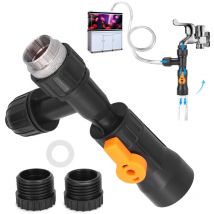 Rosvola Changeur Eau Aquarium,Tbest Changeur d'eau D'aquarium Pièces sous Vide en Python Aileron Supérieur Fixer Le Robinet pour Changeur
