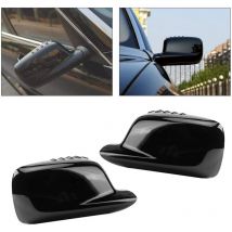 Rosvola Coque Retroviseur E46,aire De Rétroviseurs De Voiture Couvercle De Rétroviseur De Porte Gauche Droite 51167074236 Adapté Pour E46 323Ci 325Ci