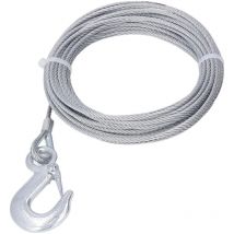 Rosvola - Drahtwindenkabel, 4 mm x 12 m Kabel, 2000 lb-Stärke, Ersatz aus verzinktem Edelstahl