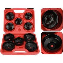 Rosvola Kit Coiffes filtre à huile 11 pcs. Avec Adaptateur Pour Retirer Capot 65-100mm Coiffe Filtre a Huile Bouchons Filtre à Huile