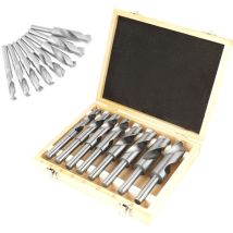 Rosvola - Lot de 8 forets hélicoïdaux hss en acier trempé - Jeu de 8 forets hélicoïdaux à métal hss - Haute élasticité et résistance