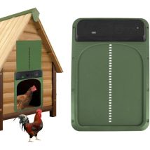 Porta Automatica Per Pollaio Rosvola A Energia Solare Con Sensore Di Luce Crepuscolare/alba, Porta Automatica Per Pollaio - Verde