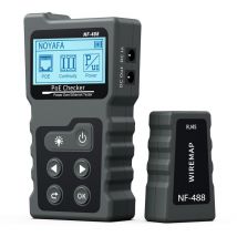 Rosvola Testeur de Tension et de Courant PoE avec Testeur de Câble LCD avec Fonction POE, Testeur de Câble Réseau Testeur de Réseau Portable pour