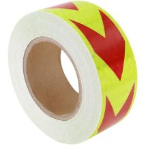 Rot-gelbes Reflektorband, 5 Cm X 25 M Reflektorband, Reflektierendes Warnband, Reflektierendes Klebeband, Für Auto, Anhänger, Boote