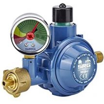 Regolatore a bassa pressione a 2 stadi 50 mbar per barbecue gpl e riscaldamento con manometro per indicatore di gas residuo e controllo delle perdite