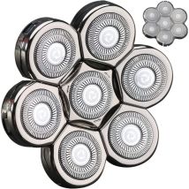 Rotationsrasiererköpfe Kompatibel Mit Loevery - 7 Ersatz-scherköpfe - Doppelringklingen Für Serie 5/6/7 (7-klingen-rasierer-nachfüllpackung - 1 Stück 