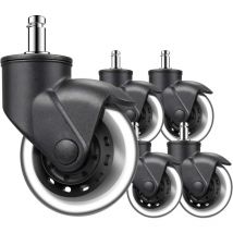 Rotelle di ricambio per sedie da ufficio, 11x22 mm, silenziose, lisce, antigraffio, proteggono i pavimenti