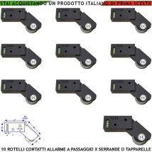 Rotello 10 Pezzi Contatti Antifurto Marroni – Protezione Serrande e Tapparelle – Impulsi Veloci 50 mS – Grado di Protezione IP 40