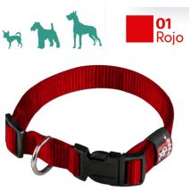 ARPPE Verstellbares Nylonhalsband für Hunde – Komfortabel, langlebig, vielseitig einstellbar – Rot – 3187950