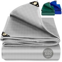 Rotfuchs - Premium Abdeckplane mit Ösen, 700 g/m² pvc RipStop-Gewebe Reißfest & Wasserdicht Universell für Pool, lkw, Holz Gartenmöbel Abdeckung,