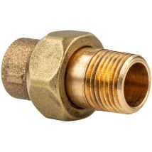 Rotguss-Lötfitting Rohrverschraubung 15 mm x 1/2 Zoll ag - Typ 4341G, dvgw