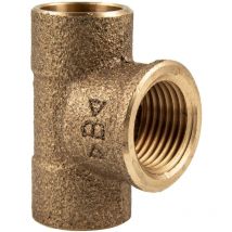 Rotguss-Lötfitting T-Stück 22 mm x 1/2 Zoll ig - Typ 4130G, dvgw