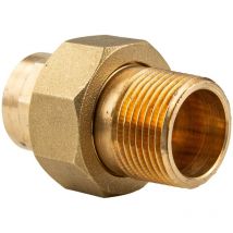 Ibp Bänninger - Rotguss-Lötfitting Verschraubung flachdichtend 18 mm x 1/2 Zoll ag - Typ 4331G, dvgw