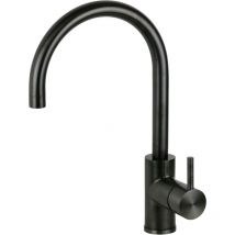 Rotgussfarbener Spültischmischer aus Edelstahl mit rundem, verstellbarem Auslauf Pollini NF0005B Gunmetal