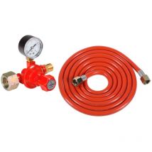 Regler Manometer 0,5-4 bar Schlauch 5m Abflammgeräte 3/8' 5&11kg Gasflaschen - 1500005312 - Rothenberger Industrial
