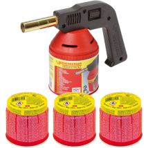 RoFlame Premium Lötlampe 1.750 °c inkl. 3x C200 Kartusche 330 ml mit ill System - 1500004630 - Rothenberger Industrial