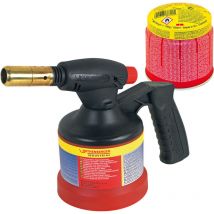 Rothenberger Industrial - RoFlame Premium Lötlampe mit Piezo-Zündung 1.800 °c inkl. 1x C200 Kartusche 330 ml mit ill System - 1500004631