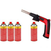 Rothenberger Industrial - rs 300 Brenner Aufsatz inkl. 4 x Multigas 338g Piezo 180-360 °c Drehung/Über Kopf Lötbrenner Gasbrenner - 1500005150