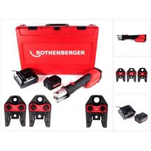 Sertisseuse sans fil Rothenberger romax 4000 Kit TH16-20-26 mm, avec accu 4Ah, dans un coffret plastique
