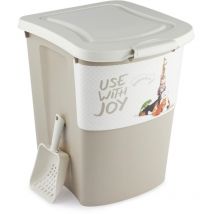 Rotho - Archie Contenitore de cibo per animali domestici 38l con coperchio, Plastica (pp) BPA-free, multicolore, 38l (41,0 x 37,0 x 50,0 cm)