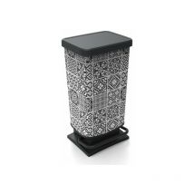 Rotho - Cubo de basura de polipropileno para cocina con pedal, 40 l